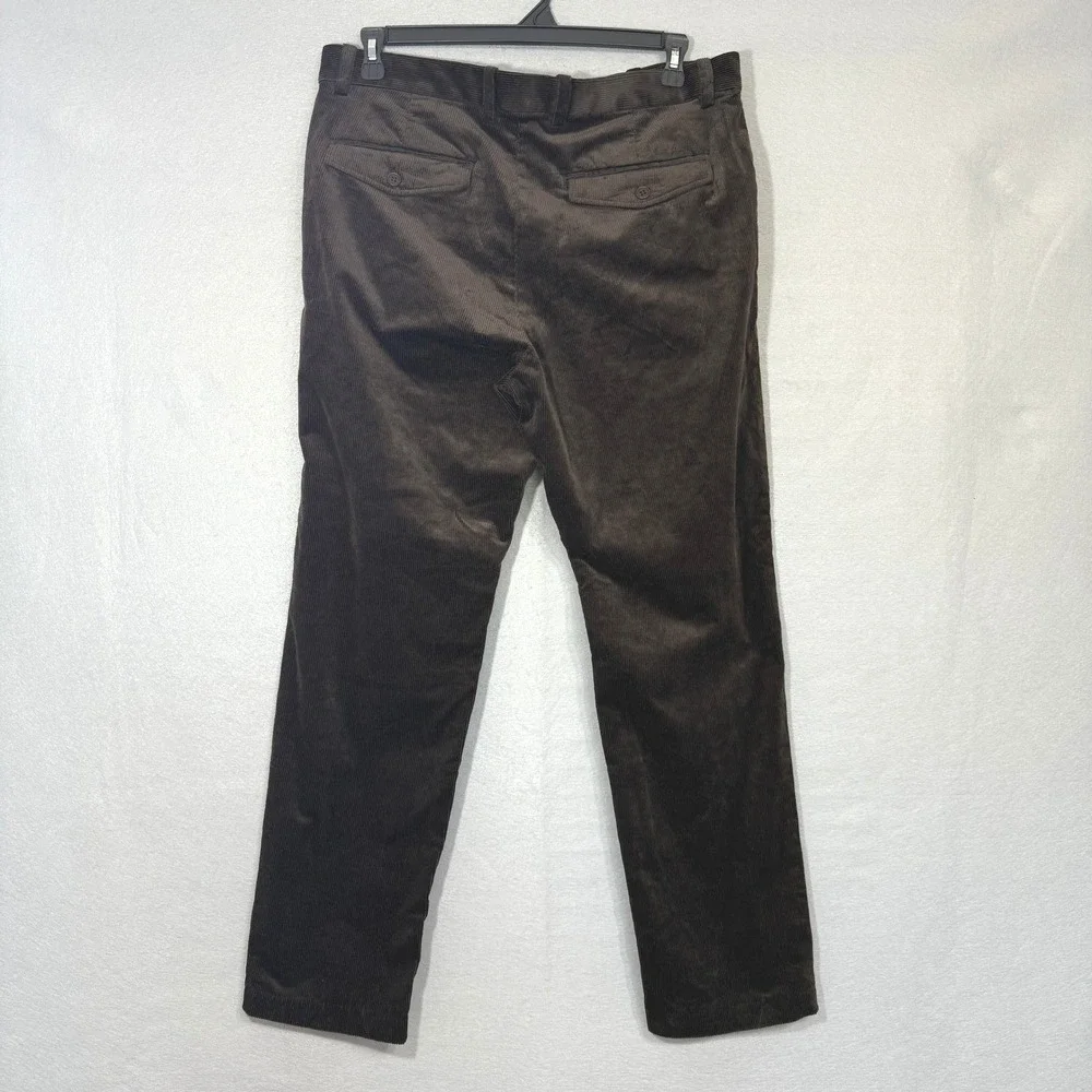 H&M Regular Fit Corduroy Pants Mens Size 36 Brown‎ Cotton Blend Preppy Casual